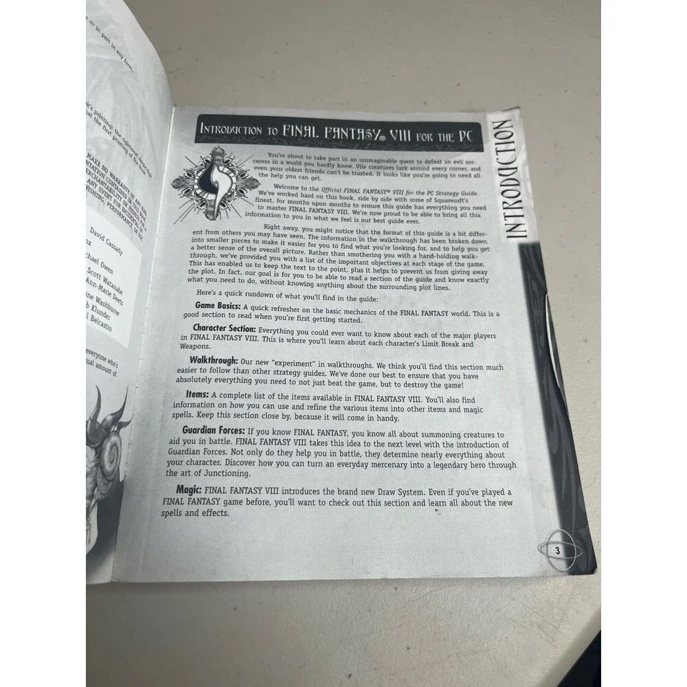 Final Fantasy VIII Official Strategy Guide BradyGames PC  1999
